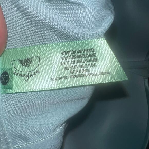 NWT Sexy Honeydew Intimates Full Figure Light Blue Lace Bra Size 36D - Picture 7 of 7